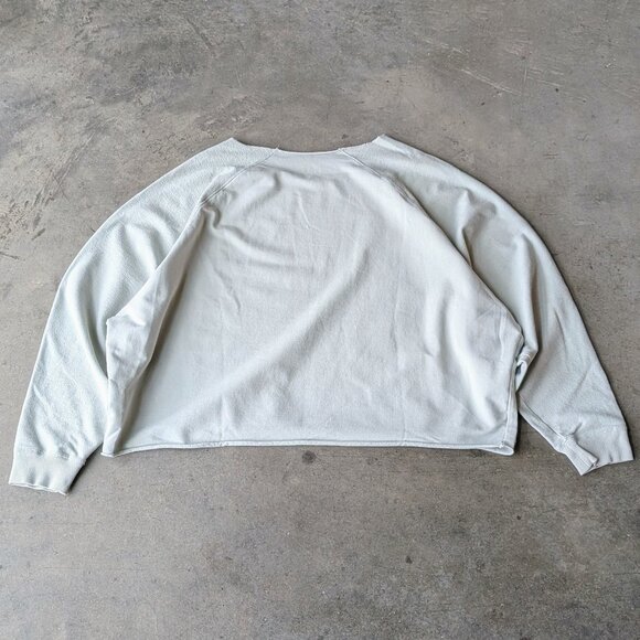 Vuori Pastel Green Terry Raw Neckline Long Sleeve Sweatshirt medium - Picture 7 of 7